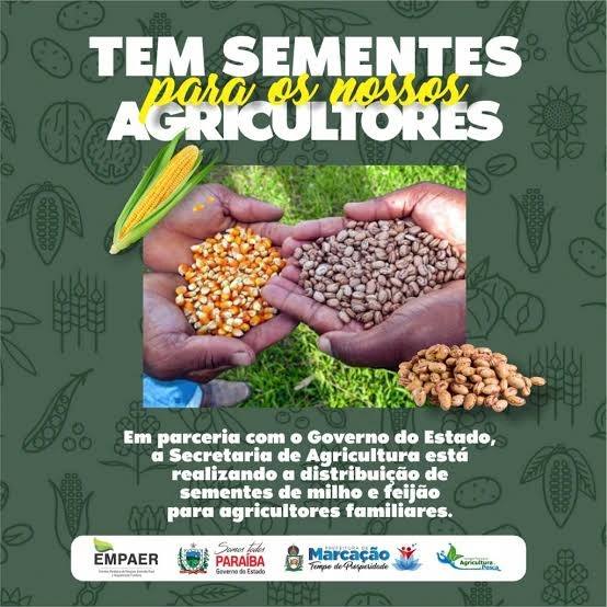 Prefeitura e Governo do Estado realizam distribuição de sementes de milho e feijão para agricultores