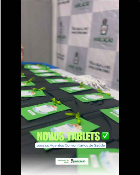 Prefeitura de Marcação entrega novos tablets a agentes de saúde